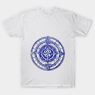 Mystical Blue Mandala Artwork No. 918 T-Shirt